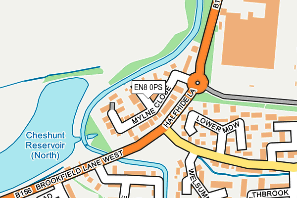 EN8 0PS map - OS OpenMap – Local (Ordnance Survey) EN8 0PS map - OS OpenMap – Local (Ordnance Survey)