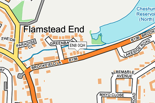 EN8 0QH map - OS OpenMap – Local (Ordnance Survey)