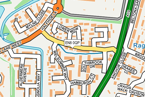 EN8 0QP map - OS OpenMap – Local (Ordnance Survey) EN8 0QP map - OS OpenMap – Local (Ordnance Survey)