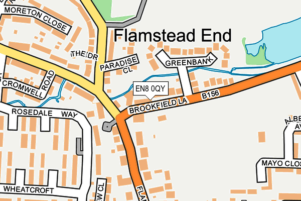 EN8 0QY map - OS OpenMap – Local (Ordnance Survey) EN8 0QY map - OS OpenMap – Local (Ordnance Survey)