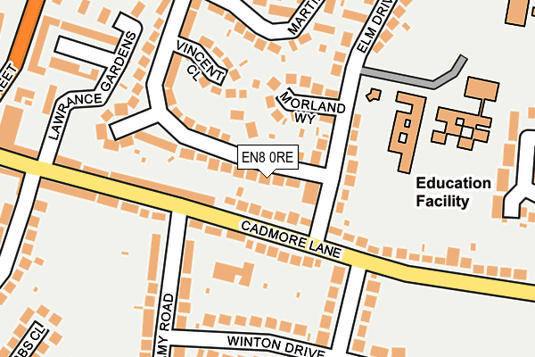 EN8 0RE map - OS OpenMap – Local (Ordnance Survey)