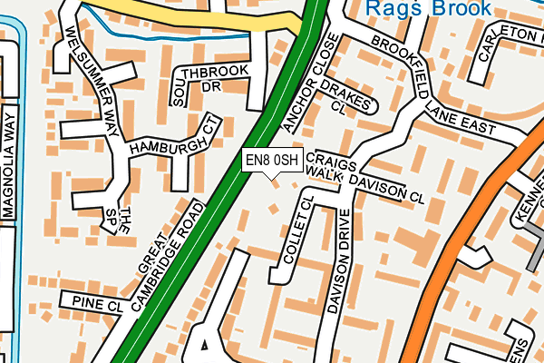 EN8 0SH map - OS OpenMap – Local (Ordnance Survey) EN8 0SH map - OS OpenMap – Local (Ordnance Survey)