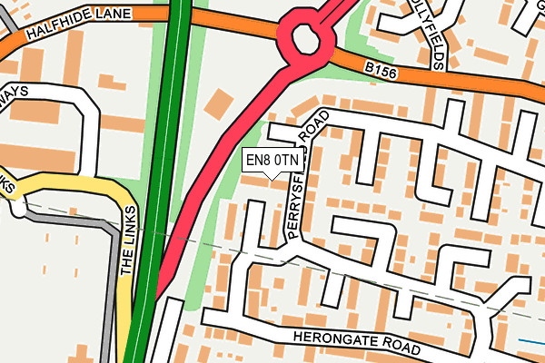 EN8 0TN map - OS OpenMap – Local (Ordnance Survey) EN8 0TN map - OS OpenMap – Local (Ordnance Survey)