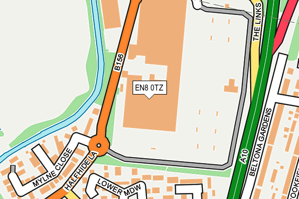 EN8 0TZ map - OS OpenMap – Local (Ordnance Survey) EN8 0TZ map - OS OpenMap – Local (Ordnance Survey)