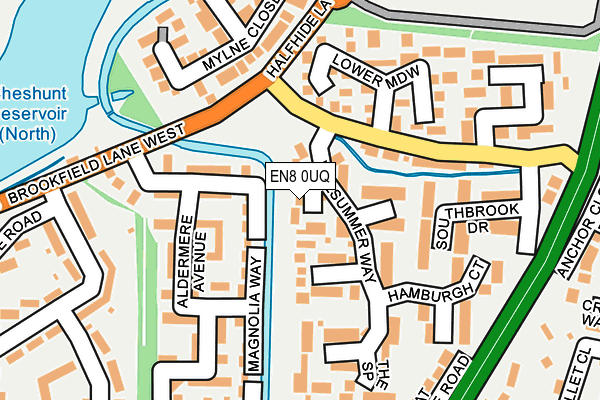 EN8 0UQ map - OS OpenMap – Local (Ordnance Survey) EN8 0UQ map - OS OpenMap – Local (Ordnance Survey)
