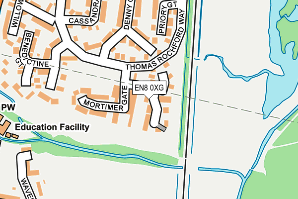 EN8 0XG map - OS OpenMap – Local (Ordnance Survey) EN8 0XG map - OS OpenMap – Local (Ordnance Survey)