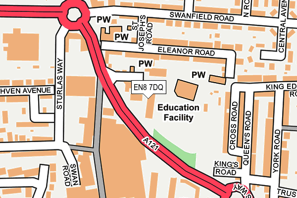 EN8 7DQ map - OS OpenMap – Local (Ordnance Survey) EN8 7DQ map - OS OpenMap – Local (Ordnance Survey)