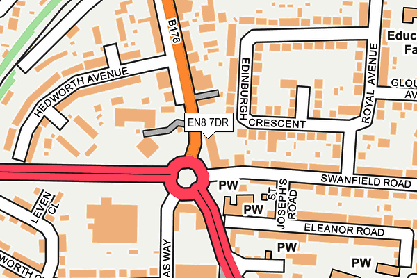 EN8 7DR map - OS OpenMap – Local (Ordnance Survey) EN8 7DR map - OS OpenMap – Local (Ordnance Survey)