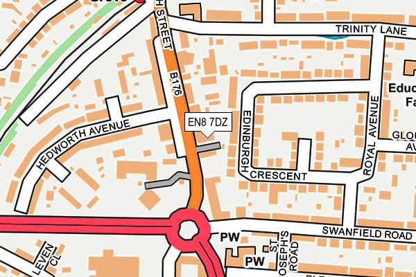 EN8 7DZ map - OS OpenMap – Local (Ordnance Survey) EN8 7DZ map - OS OpenMap – Local (Ordnance Survey)