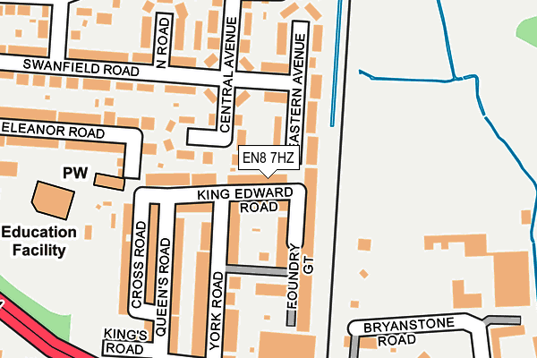 EN8 7HZ map - OS OpenMap – Local (Ordnance Survey) EN8 7HZ map - OS OpenMap – Local (Ordnance Survey)
