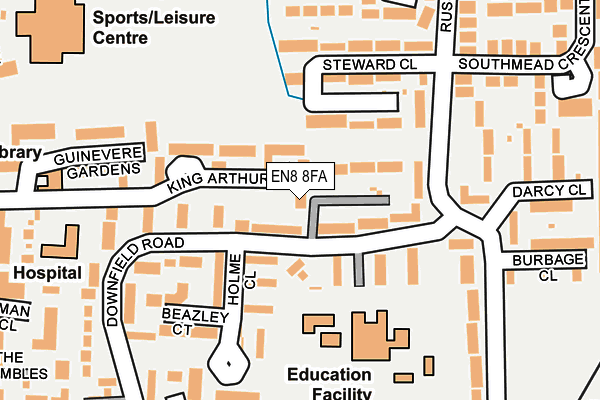 EN8 8FA map - OS OpenMap – Local (Ordnance Survey) EN8 8FA map - OS OpenMap – Local (Ordnance Survey)