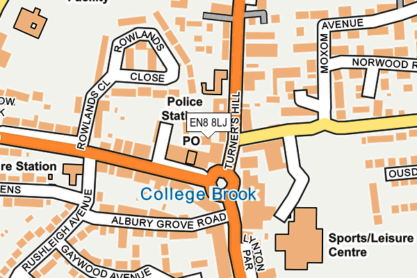 EN8 8LJ map - OS OpenMap – Local (Ordnance Survey) EN8 8LJ map - OS OpenMap – Local (Ordnance Survey)