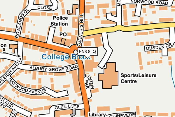 EN8 8LQ map - OS OpenMap – Local (Ordnance Survey) EN8 8LQ map - OS OpenMap – Local (Ordnance Survey)