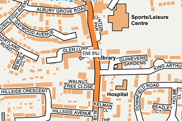 EN8 8NJ map - OS OpenMap – Local (Ordnance Survey) EN8 8NJ map - OS OpenMap – Local (Ordnance Survey)