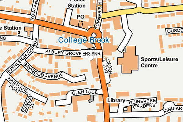 EN8 8NR map - OS OpenMap – Local (Ordnance Survey) EN8 8NR map - OS OpenMap – Local (Ordnance Survey)