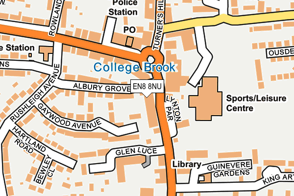 EN8 8NU map - OS OpenMap – Local (Ordnance Survey) EN8 8NU map - OS OpenMap – Local (Ordnance Survey)