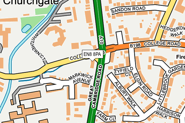 EN8 8PA map - OS OpenMap – Local (Ordnance Survey) EN8 8PA map - OS OpenMap – Local (Ordnance Survey)