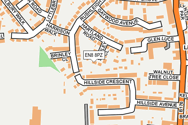 EN8 8PZ map - OS OpenMap – Local (Ordnance Survey) EN8 8PZ map - OS OpenMap – Local (Ordnance Survey)