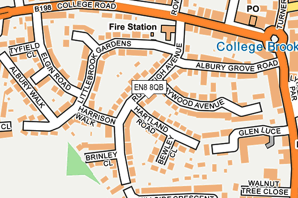 EN8 8QB map - OS OpenMap – Local (Ordnance Survey)