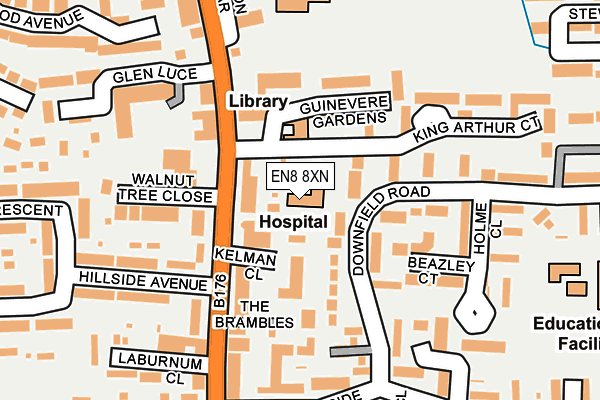 EN8 8XN map - OS OpenMap – Local (Ordnance Survey) EN8 8XN map - OS OpenMap – Local (Ordnance Survey)