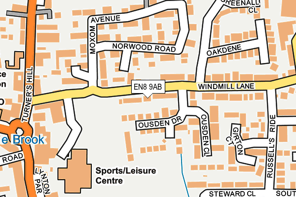 EN8 9AB map - OS OpenMap – Local (Ordnance Survey) EN8 9AB map - OS OpenMap – Local (Ordnance Survey)