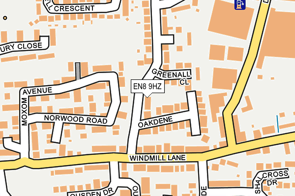 EN8 9HZ map - OS OpenMap – Local (Ordnance Survey) EN8 9HZ map - OS OpenMap – Local (Ordnance Survey)