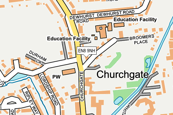EN8 9NH map - OS OpenMap – Local (Ordnance Survey) EN8 9NH map - OS OpenMap – Local (Ordnance Survey)