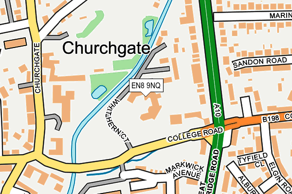 EN8 9NQ map - OS OpenMap – Local (Ordnance Survey) EN8 9NQ map - OS OpenMap – Local (Ordnance Survey)