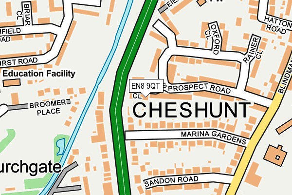 EN8 9QT map - OS OpenMap – Local (Ordnance Survey) EN8 9QT map - OS OpenMap – Local (Ordnance Survey)