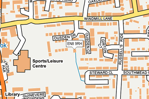 EN8 9RH map - OS OpenMap – Local (Ordnance Survey) EN8 9RH map - OS OpenMap – Local (Ordnance Survey)