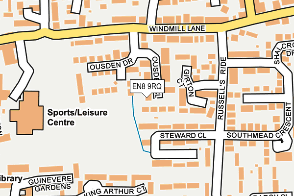EN8 9RQ map - OS OpenMap – Local (Ordnance Survey) EN8 9RQ map - OS OpenMap – Local (Ordnance Survey)