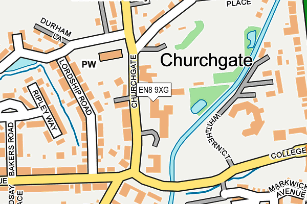 EN8 9XG map - OS OpenMap – Local (Ordnance Survey) EN8 9XG map - OS OpenMap – Local (Ordnance Survey)