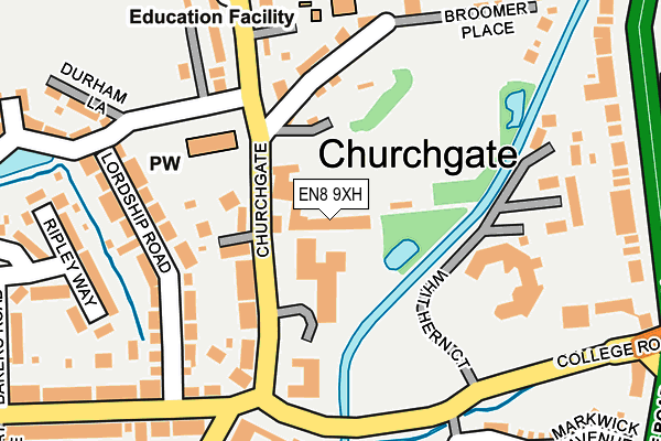 EN8 9XH map - OS OpenMap – Local (Ordnance Survey) EN8 9XH map - OS OpenMap – Local (Ordnance Survey)