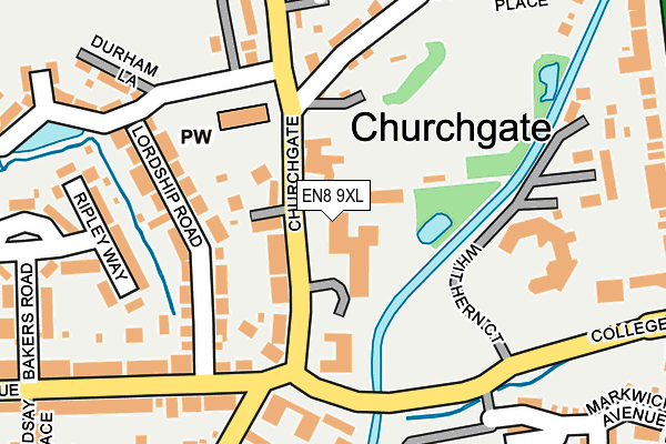 EN8 9XL map - OS OpenMap – Local (Ordnance Survey)