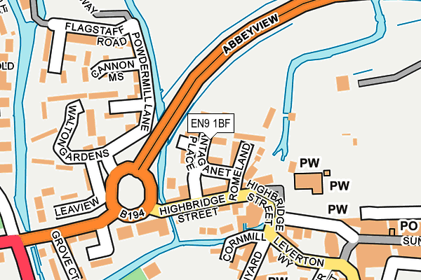 EN9 1BF map - OS OpenMap – Local (Ordnance Survey) EN9 1BF map - OS OpenMap – Local (Ordnance Survey)