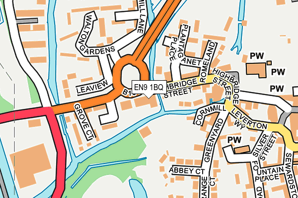 EN9 1BQ map - OS OpenMap – Local (Ordnance Survey) EN9 1BQ map - OS OpenMap – Local (Ordnance Survey)
