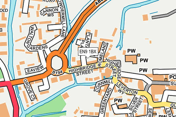 EN9 1BX map - OS OpenMap – Local (Ordnance Survey) EN9 1BX map - OS OpenMap – Local (Ordnance Survey)