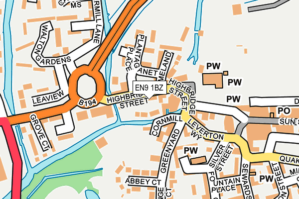 EN9 1BZ map - OS OpenMap – Local (Ordnance Survey) EN9 1BZ map - OS OpenMap – Local (Ordnance Survey)