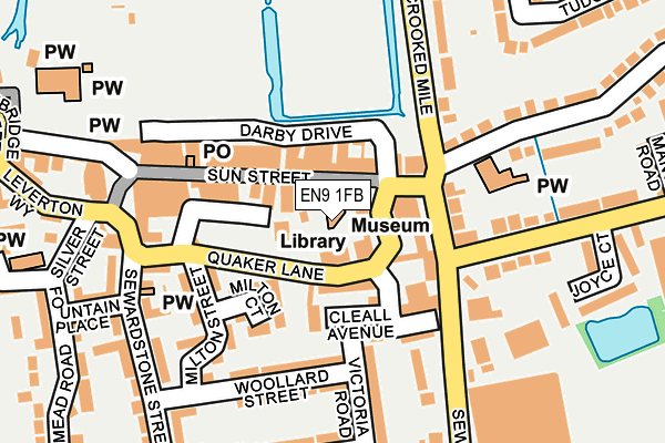 EN9 1FB map - OS OpenMap – Local (Ordnance Survey) EN9 1FB map - OS OpenMap – Local (Ordnance Survey)