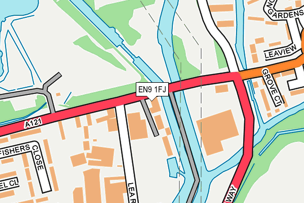 EN9 1FJ map - OS OpenMap – Local (Ordnance Survey) EN9 1FJ map - OS OpenMap – Local (Ordnance Survey)