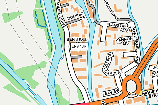 EN9 1JR map - OS OpenMap – Local (Ordnance Survey) EN9 1JR map - OS OpenMap – Local (Ordnance Survey)