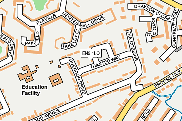 EN9 1LQ map - OS OpenMap – Local (Ordnance Survey) EN9 1LQ map - OS OpenMap – Local (Ordnance Survey)