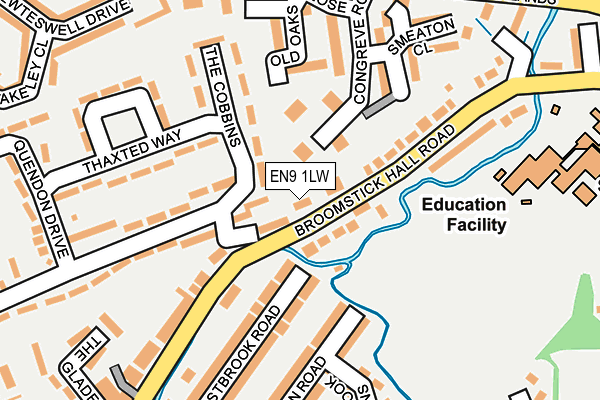 EN9 1LW map - OS OpenMap – Local (Ordnance Survey)
