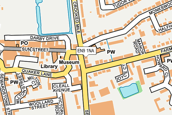 EN9 1NA map - OS OpenMap – Local (Ordnance Survey) EN9 1NA map - OS OpenMap – Local (Ordnance Survey)