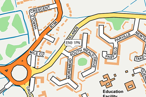 EN9 1PN map - OS OpenMap – Local (Ordnance Survey) EN9 1PN map - OS OpenMap – Local (Ordnance Survey)