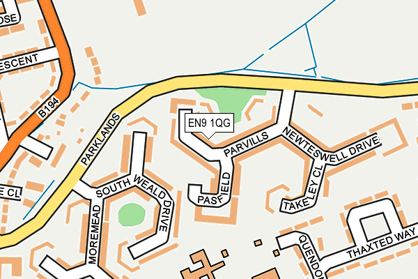 EN9 1QG map - OS OpenMap – Local (Ordnance Survey) EN9 1QG map - OS OpenMap – Local (Ordnance Survey)