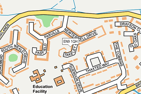 EN9 1QH map - OS OpenMap – Local (Ordnance Survey) EN9 1QH map - OS OpenMap – Local (Ordnance Survey)