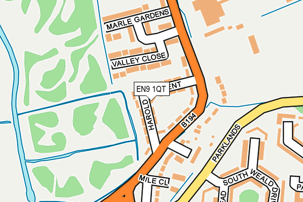 EN9 1QT map - OS OpenMap – Local (Ordnance Survey) EN9 1QT map - OS OpenMap – Local (Ordnance Survey)