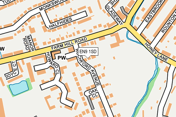 EN9 1SD map - OS OpenMap – Local (Ordnance Survey) EN9 1SD map - OS OpenMap – Local (Ordnance Survey)