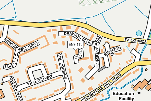 EN9 1TJ map - OS OpenMap – Local (Ordnance Survey) EN9 1TJ map - OS OpenMap – Local (Ordnance Survey)